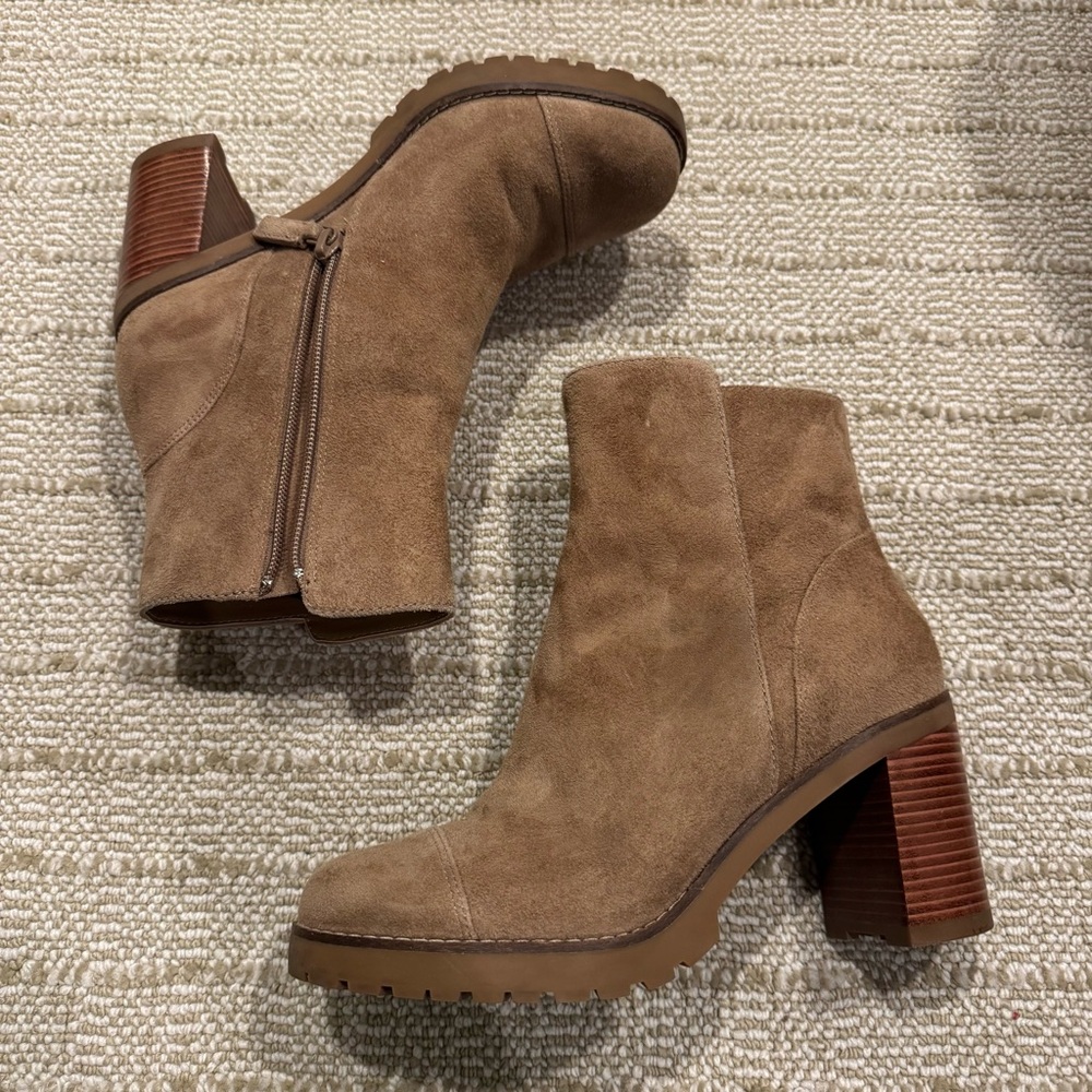 Cole Haan Foster Inside Zip Tan Suede Bootie | Size 7 - Picture 2 of 6
